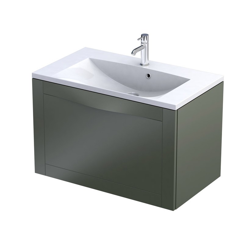 Oristo Skagen Szafka podumywalkowa jedna szuflada oliwkowy mat 80 cm (OR49-SD1S-80-17)