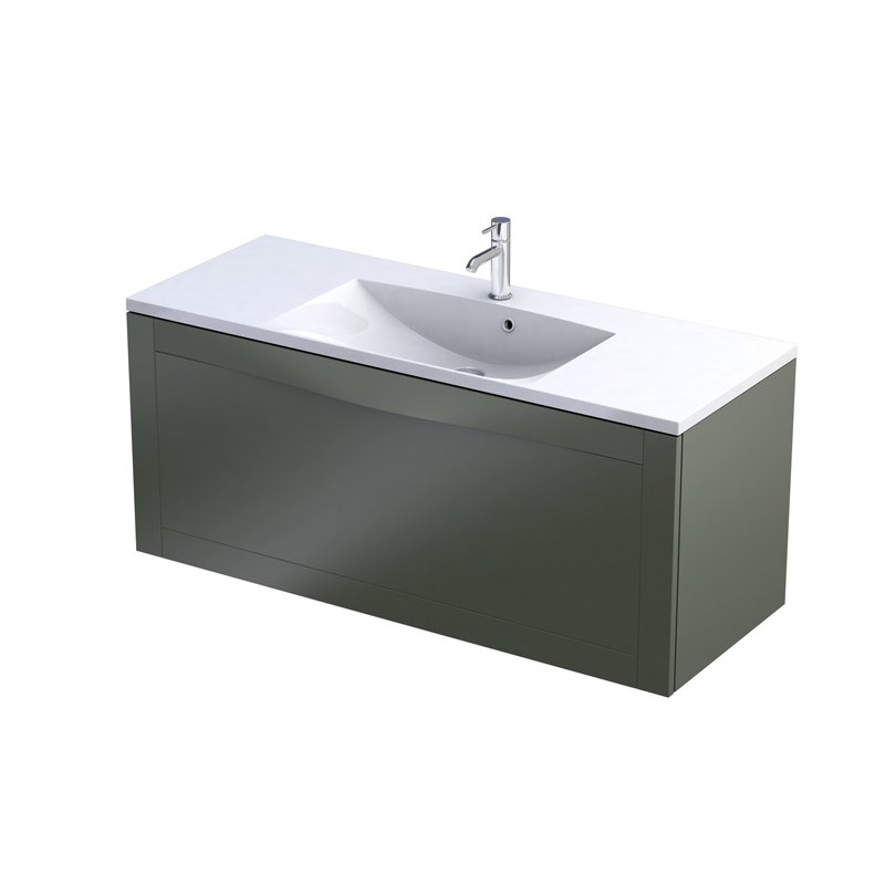 Oristo Skagen Szafka podumywalkowa jedna szuflada oliwkowy mat 120 cm (OR49-SD1S-120-17)