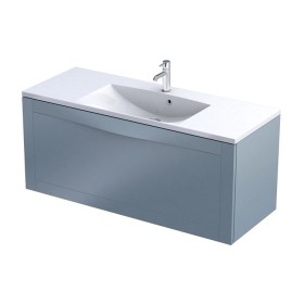 Oristo Skagen Szafka Podumywalkowa szaroniebieski mat + Umywalka Pojedyncza Konglomeratowa Amelia 120 cm (OR49-SD1S-120-16+UME-A