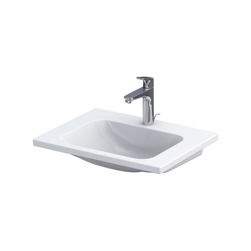 Oristo MonteBianco Szafka Podumywalkowa czarny mat + Umywalka Ceramiczna Cera 60 cm (OR47-SD2S-60-8+UME-CE-60-91)