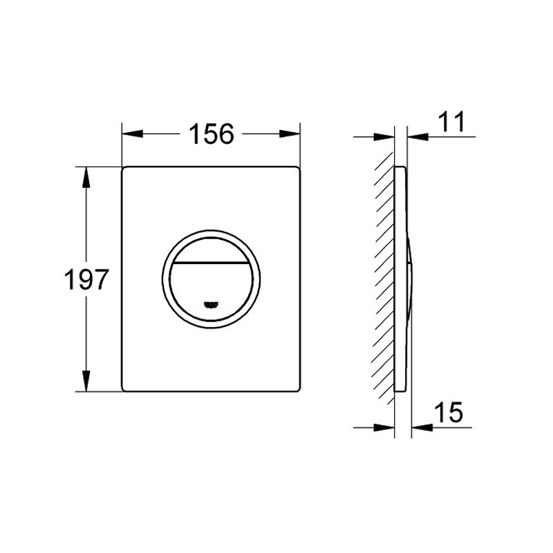 Grohe Nova Cosmopolitan Light Przycisk WC - podświetlany LED (38809000)
