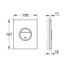 Grohe Nova Cosmopolitan Light Przycisk WC - podświetlany LED (38809000)