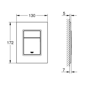 Grohe Skate Cosmopolitan S Przycisk WC (37535000)