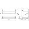 Aquaform Frame Dąb Canenla Komoda 2-Szufladowa 80 cm (169334)