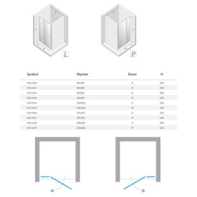 New Trendy Eventa Drzwi wnękowe Prawe 110x200 cm szkło czyste 8mm Active Shield 2.0 (EXK-4457)