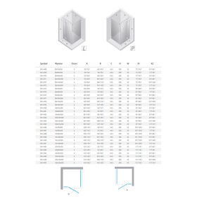 New Trendy Eventa Kabina prysznicowa prostokątna L 80x110x200 szkło czyste 8mm Active Shield 2.0  (EXK-4472)
