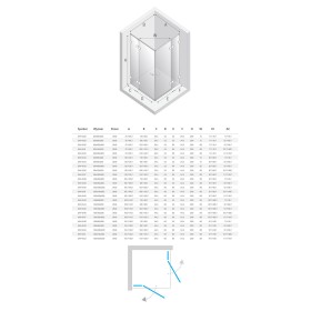 New Trendy Eventa Kabina prysznicowa 2-drzwiowa prostokątna 110x120x200 cm 8mm Active Shield 2.0  (EXK-4547)