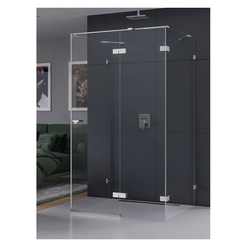 New Trendy Eventa Kabina prysznicowa 1D prostokątna przyścienna Prawa 80x100x200 cm szkło czyste 8mm Active Shield 2.0 (EXK-4576