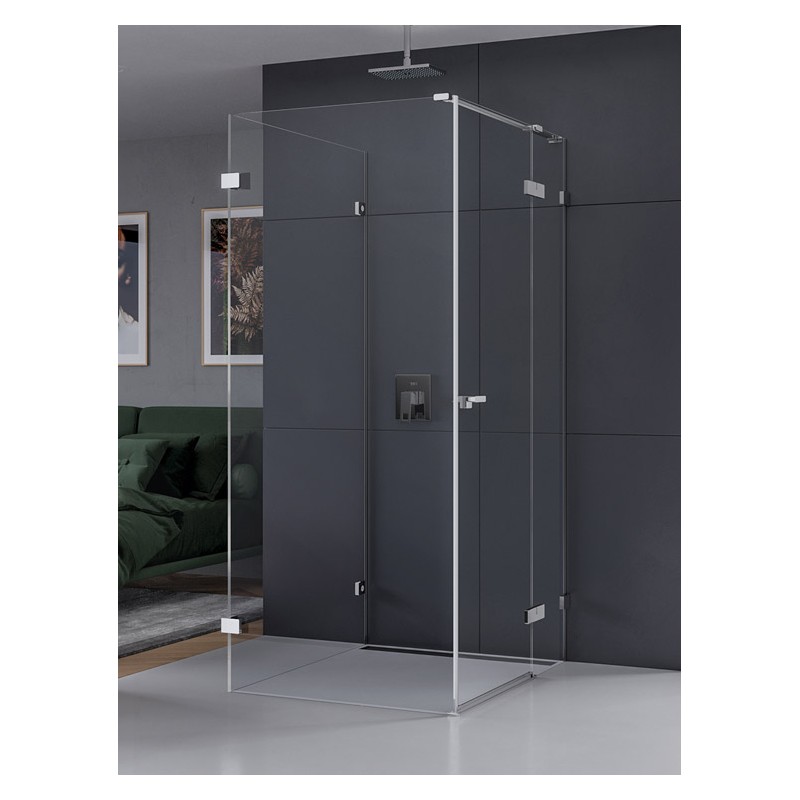 New Trendy Eventa Kabina prysznicowa 1D prostokątna przyścienna Prawa 100x80x200 cm 8mm Active Shield 2.0  (EXK-4600)
