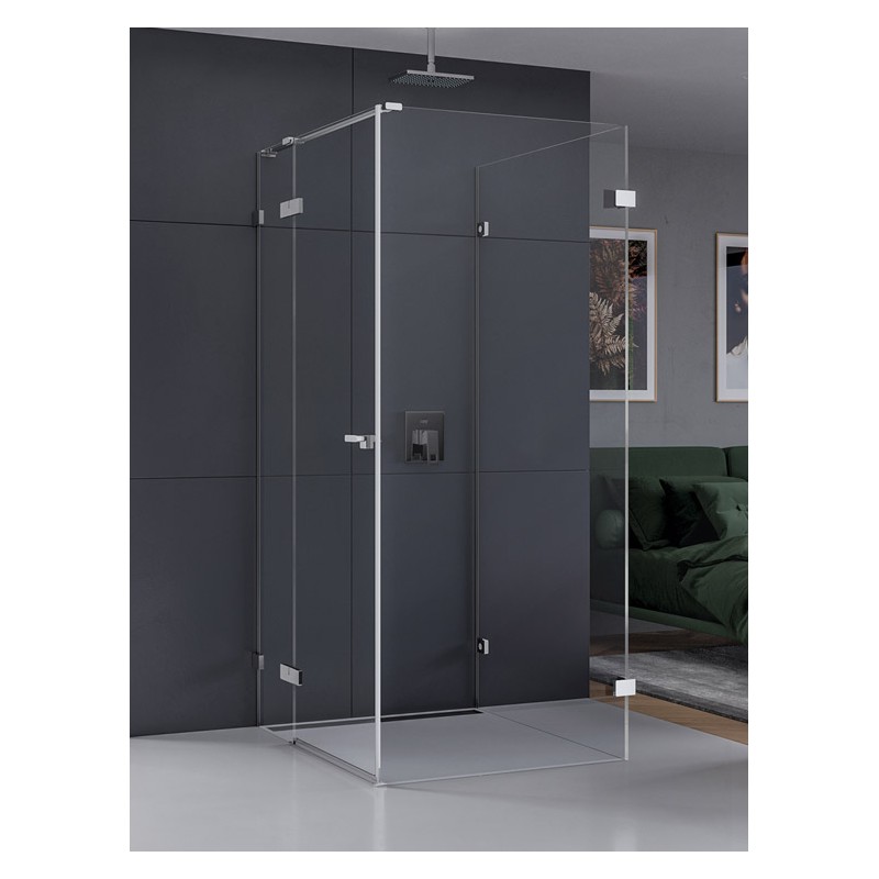 New Trendy Eventa Kabina prysznicowa 1D prostokątna przyścienna Lewa 80x90x200 cm 8mm Active Shield 2.0 (EXK-4601)