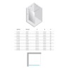 New Trendy Eventa Kabina prysznicowa WALK-IN U 140x200 cm 8mm Active Shield 2.0 (EXK-4624)