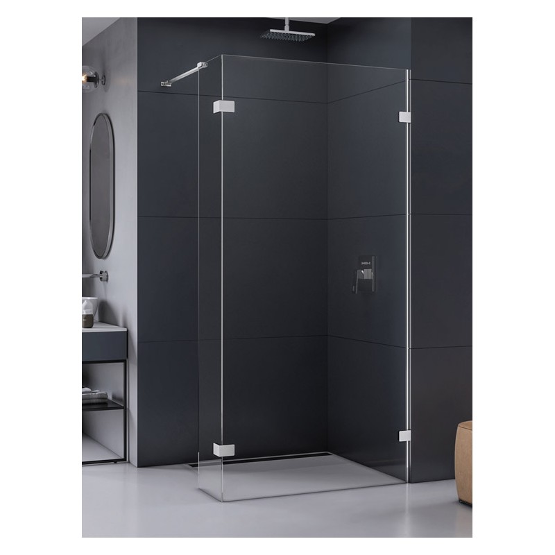 New Trendy Eventa Kabina WALK-IN z dodatkową ścianką 110x33x200 cm 8mm (EXK-4633+EXK-4640)