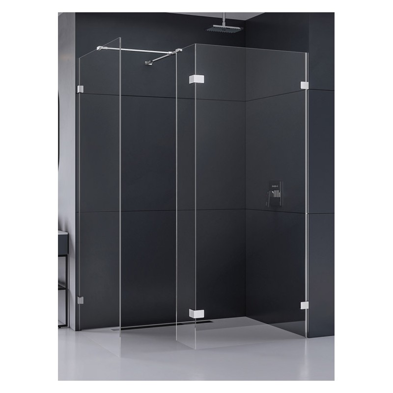 New Trendy Eventa Kabina prysznicowa walk in 3 ścianki 110x80x43x200 cm (EXK-4668+EXK-4643+EXK-4641)