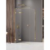 New Trendy Avexa XR Gold Shine Kabina prysznicowa 1D kwadratowa Lewa 100x100x200 cm Active Shield 2.0 (EXK-6765)