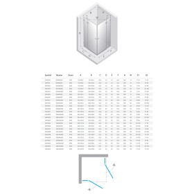 New Trendy Avexa XR Gold Shine kabina prysznicowa 2D prostokątna 100x110x200 cm Active Shield 2.0 (EXK-6823)