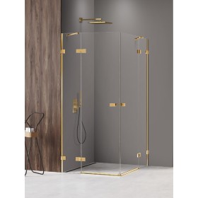 New Trendy Avexa XR Gold Shine kabina prysznicowa 2D prostokątna 120x110x200 cm Active Shield 2.0 (EXK-6833)