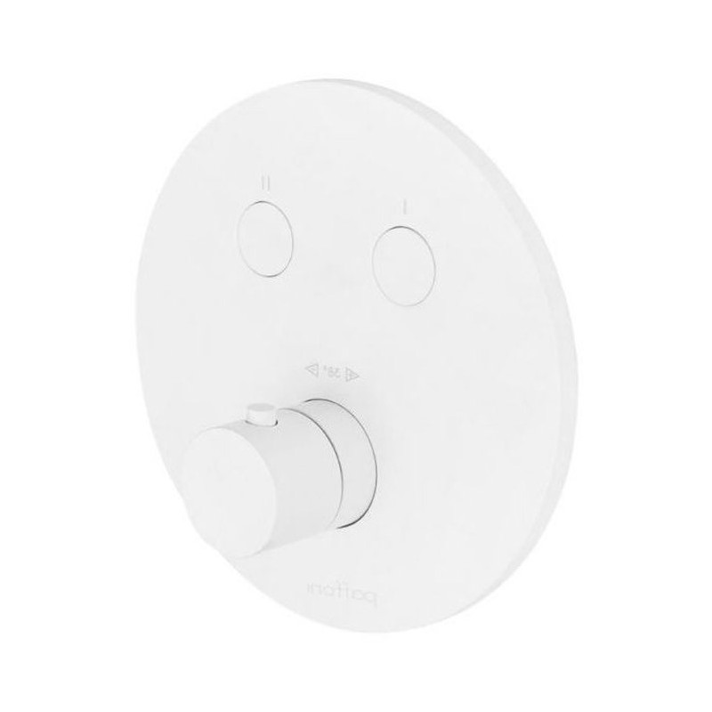 Paffoni Light Bateria podtynkowa termostatyczna 2-drożna biały mat (CPT018BO)