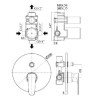 Paffoni Sly Zestaw natryskowy podtynkowy L-400mm fi-22,5cm chrom (SY015ZSC3A)