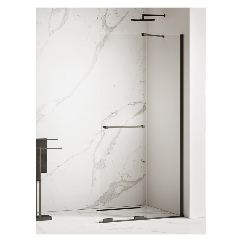 New Trendy Smart Black Kabina prysznicowa 1D walk-in U 160x200 cm Active Shield 2.0 - WSPORNIK SKOŚNY (EXK-6682-WU)