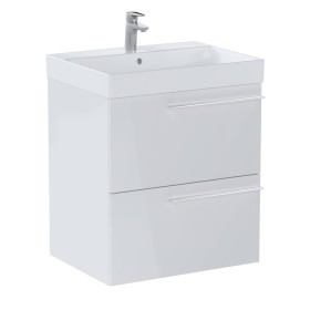 Roca Ella Zestaw łazienkowy Unik (szafka+umywalka) biały połysk 60 cm (A857769806+A327686004)