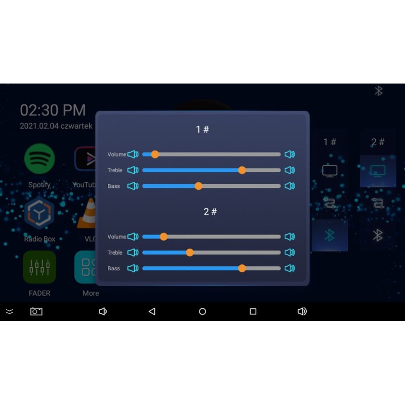 Dexon - P2 Zestaw nagłaśniający czarny Bluetooth, Wi-Fi - LAN ze Wzmacniaczem + 8 głośników 30W białych (MRP 8300+8x CS-530K)