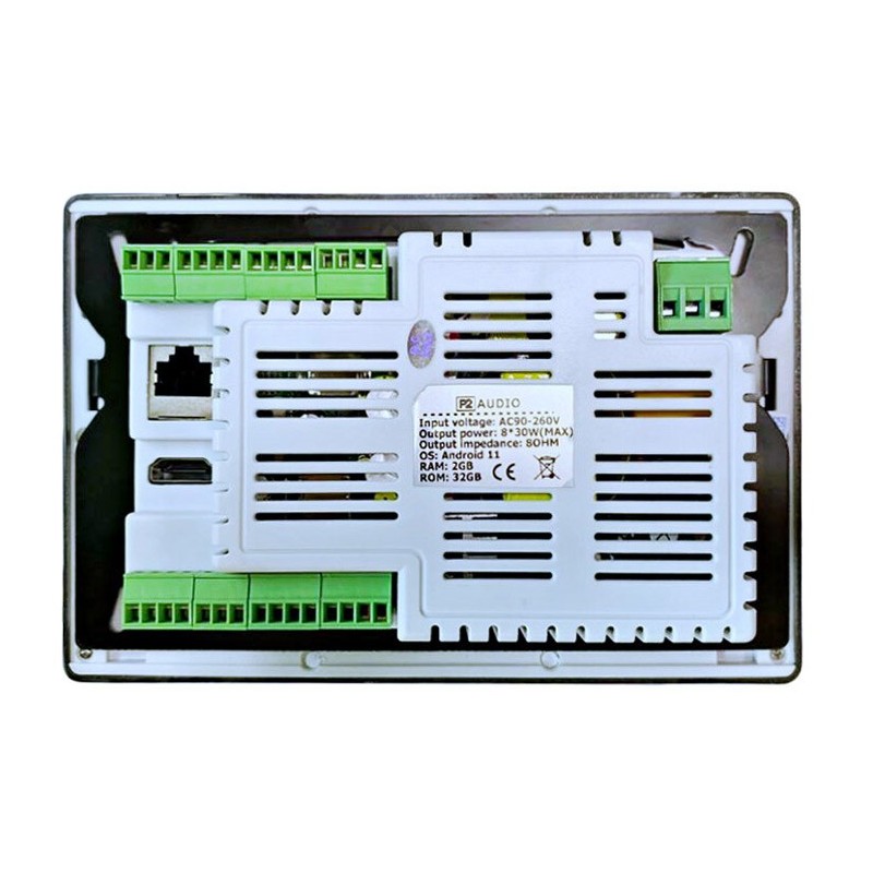 Dexon - P2 Zestaw nagłaśniający czarny Bluetooth, Wi-Fi - LAN ze Wzmacniaczem + 8 głośników 30W czarnych (MRP 8300+8x CS-530K)