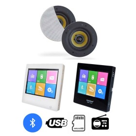 Dexon - P2 Zestaw nagłaśniający biały Bluetooth / Radio FM ze Wzmacniaczem + 2 głośniki Coco 30W (MRP 2181+SPKCoco120-W)