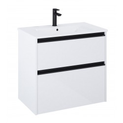 Roca Gap Pro Wąski Zestaw łazienkowy Unik Compact szafka z umywalką slim 70 cm biały połysk (A852068806)