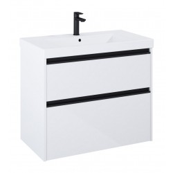 Roca Gap Pro Zestaw łazienkowy Unik Compact szafka z umywalką 80 cm biały połysk (A852052806)