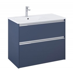 Roca Gap Pro Zestaw łazienkowy Unik Compact szafka z umywalką slim lewa 80 cm niebieski mat (A852053538)