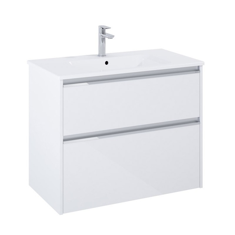 Roca Gap Pro Zestaw łazienkowy Unik szafka z umywalką slim 80 cm biały połysk (A857898806+A3279A4000)