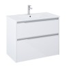 Roca Gap Pro Zestaw łazienkowy Unik szafka z umywalką slim 80 cm biały połysk (A857898806+A3279A4000)