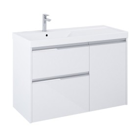 Roca Gap Pro Zestaw łazienkowy Unik szafka z koszem cargo + umywalka lewa 100 cm biały połysk (A857904806+A3270MB004)