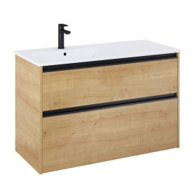 Roca Gap Pro Zestaw łazienkowy Unik szafka + umywalka slim lewa 100 cm jasny dąb (A857902464+A3279A3000)