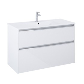 Roca Gap Pro Zestaw łazienkowy Unik szafka + umywalka slim 100 cm biały połysk (A857901806+A3279A1000)