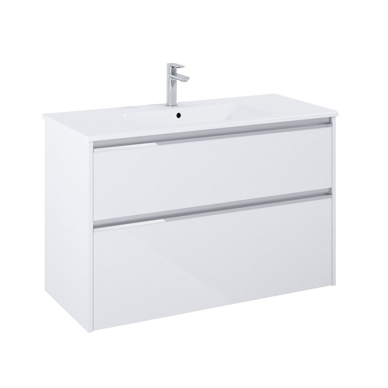 Roca Gap Pro Zestaw łazienkowy Unik szafka + umywalka slim 100 cm biały połysk (A857901806+A3279A1000)