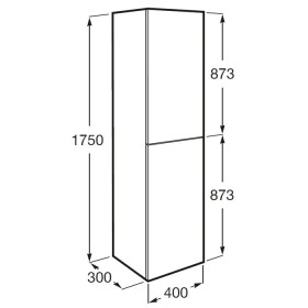 Roca Ona Kolumna łazienkowa ciemny wiąz 40 cm (A857635511)