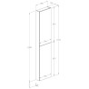 Roca Gap Pro Wąska kolumna łazienkowa wysoka o zmniejszonej głębokości z systemem push-open 40 cm czarny mat (A857911532)