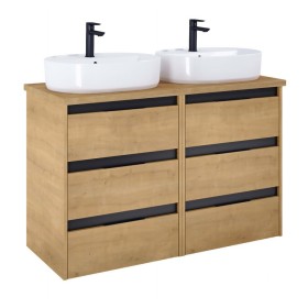 Roca Alpine Szafka (6 szuflad) z blatem 120 cm jasny dąb (2xA857866464+A857757464)