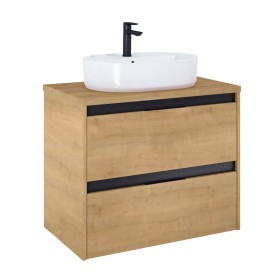 Roca Alpine Szafka (2 szuflady) z blatem 80 cm jasny dąb (A857865464+A857781464)