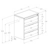 Roca Alpine Szafka (3 szuflady) z blatem 70 cm czarny mat (A857867532+A857891464)