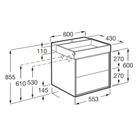 Roca Tura Zestaw szafka z umywalką UNIK 60 cm biały mat (A852026558)