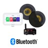 Aquasound Zestaw radio łazienkowe N-Joy 30 W z głośnikami Rumba Czarny Mat (MP3, RADIO INTERNETOWE, BLUETOOTH, IPX7)  (EMN30-RZ)