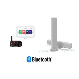 Aquasound Zestaw radia łazienkowego N-Joy + Soundbar (MP3, RADIO INTERNETOWE, BLUETOOTH, IPX7)