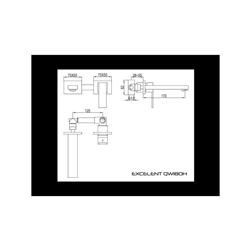 OUTLET ! Kohlman Excelent QW180H-17CM Bateria umywalkowa podtynkowa