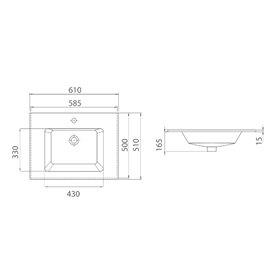 CeraStyle Umywalka Ibiza 60 cm (050100-u)