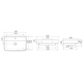 CeraStyle Umywalka Duru (035100-u)