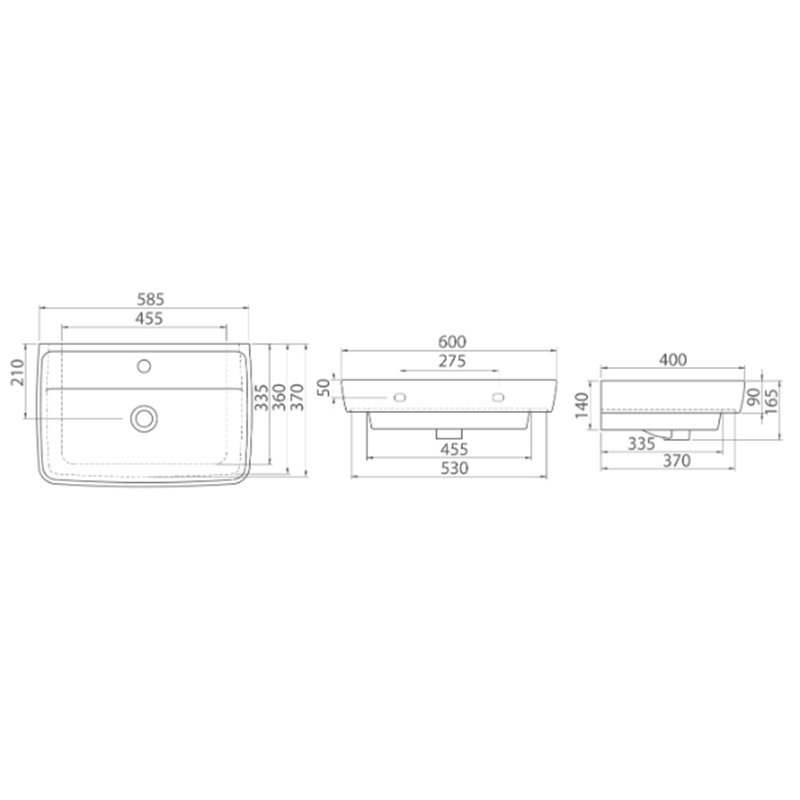 CeraStyle Umywalka Duru (035100-u)