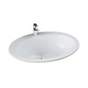 Rak Ceramics Cherry Umywalka wpuszczana owalna 63,5x53,5 z otworem biały połysk (LACH00001)