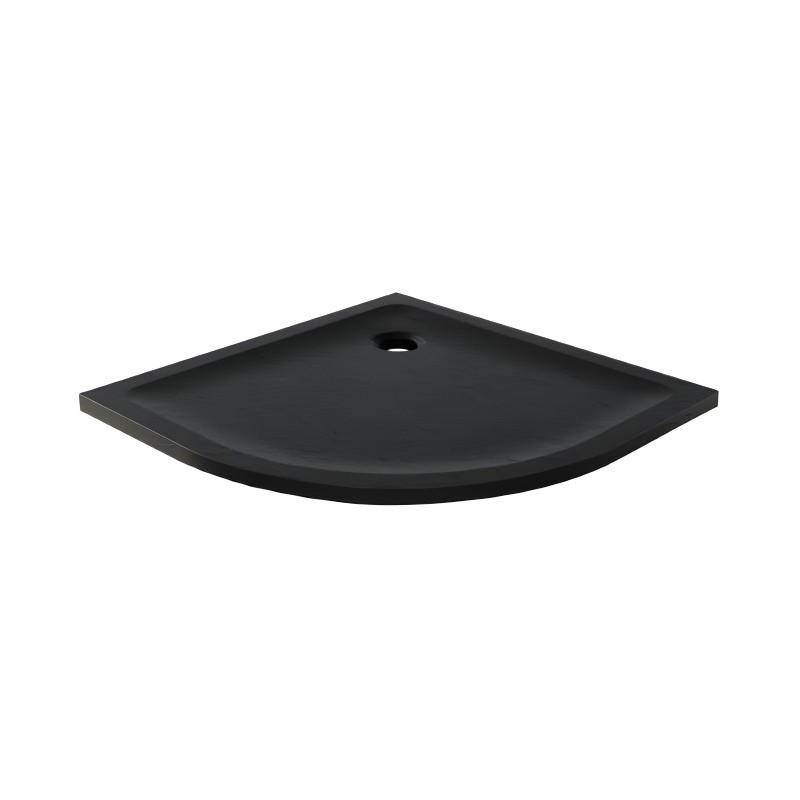 New Trendy Mild Stone Brodzik Akrylowy Półokrągy R55 80x80x4,5 Czarny (B-0579)